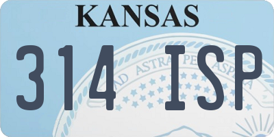 KS license plate 314ISP