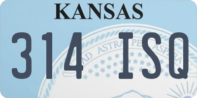KS license plate 314ISQ