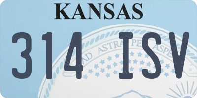 KS license plate 314ISV