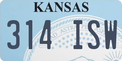 KS license plate 314ISW
