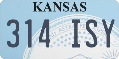 KS license plate 314ISY
