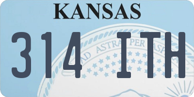 KS license plate 314ITH