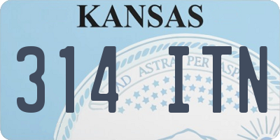 KS license plate 314ITN
