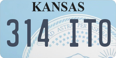 KS license plate 314ITO