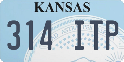 KS license plate 314ITP