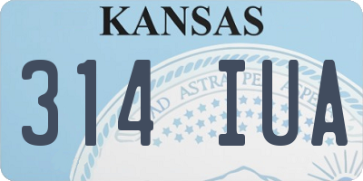 KS license plate 314IUA