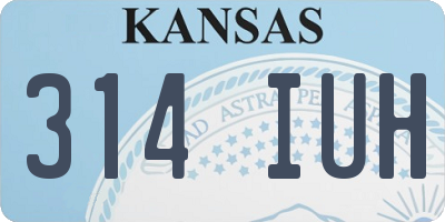 KS license plate 314IUH