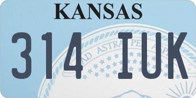 KS license plate 314IUK