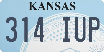 KS license plate 314IUP