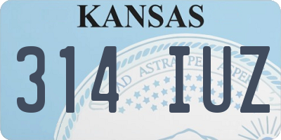 KS license plate 314IUZ