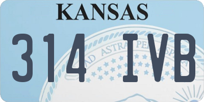 KS license plate 314IVB