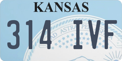 KS license plate 314IVF