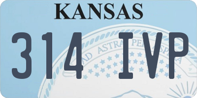 KS license plate 314IVP