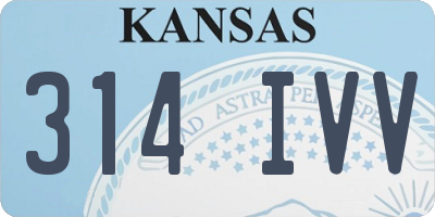 KS license plate 314IVV