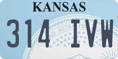 KS license plate 314IVW