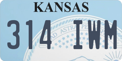 KS license plate 314IWM