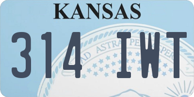 KS license plate 314IWT
