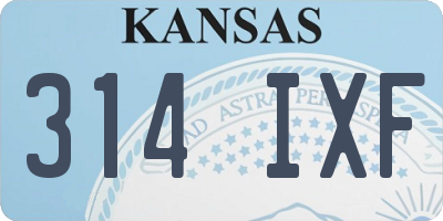 KS license plate 314IXF