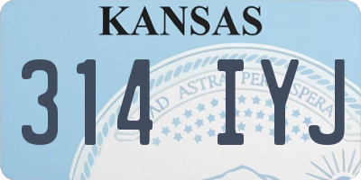 KS license plate 314IYJ