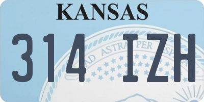 KS license plate 314IZH