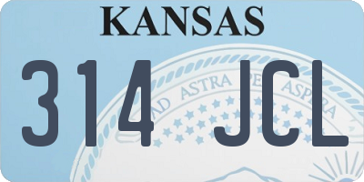 KS license plate 314JCL