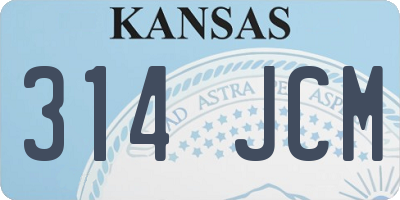 KS license plate 314JCM