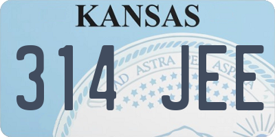 KS license plate 314JEE