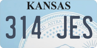 KS license plate 314JES