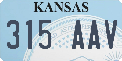 KS license plate 315AAV