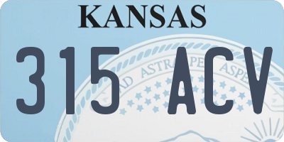 KS license plate 315ACV