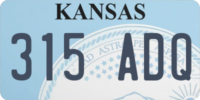KS license plate 315ADQ