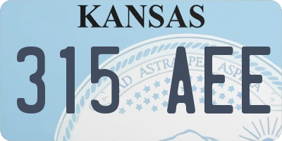 KS license plate 315AEE