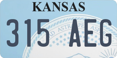 KS license plate 315AEG