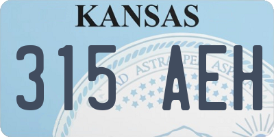 KS license plate 315AEH