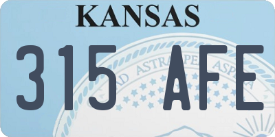 KS license plate 315AFE
