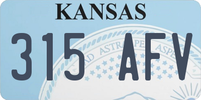 KS license plate 315AFV