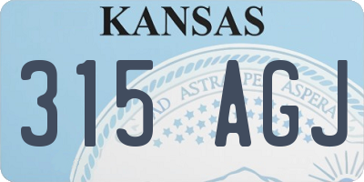 KS license plate 315AGJ
