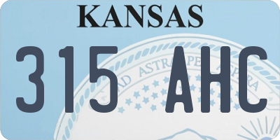 KS license plate 315AHC
