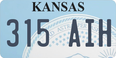 KS license plate 315AIH