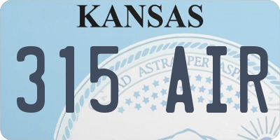 KS license plate 315AIR