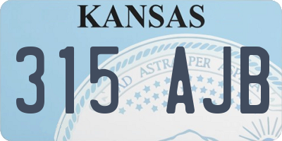 KS license plate 315AJB