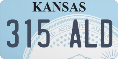 KS license plate 315ALD