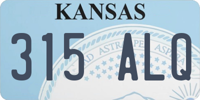 KS license plate 315ALQ