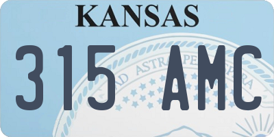 KS license plate 315AMC