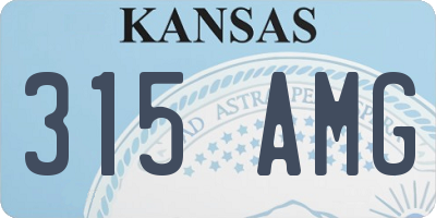 KS license plate 315AMG