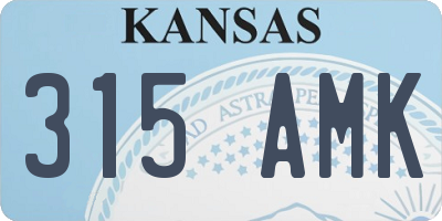 KS license plate 315AMK