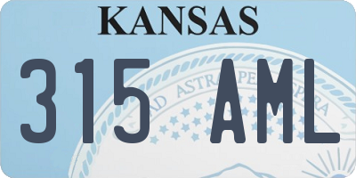 KS license plate 315AML