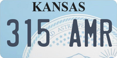 KS license plate 315AMR