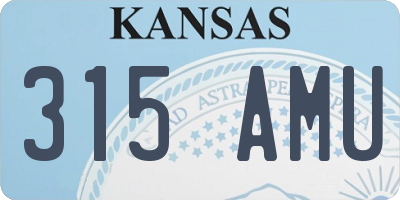 KS license plate 315AMU