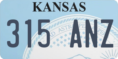 KS license plate 315ANZ